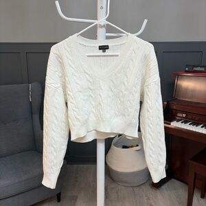 Ambiance Cream V-Neck Sweater